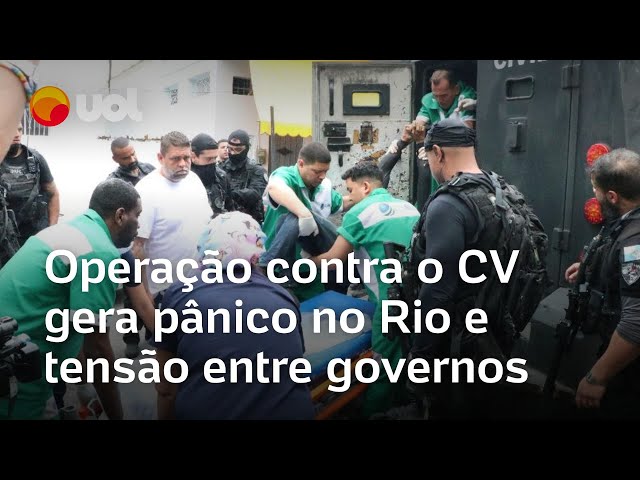 Megaoperação no RJ gera pânico em moradores e tensão entre governos
