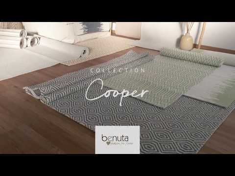 Tapis de couloir Cooper Gris - Fibres naturelles - 75 x 1 x 240 cm