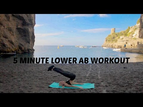 5 MINUTE LOWER AB WORKOUT (AMALFI COAST, ITALY)  ☀ HOW TO MAKE YOUR LOWER ABS SHOW