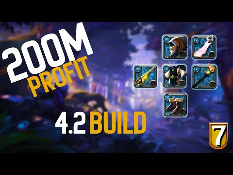 4.2 Bloodletter build +200M Profit | Albion Solo Mist PVP | 7even