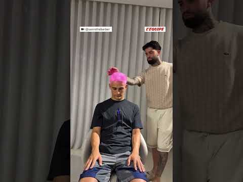 🤣 Gavi s'est teint les cheveux en rose après le sacre de l'Espagne ! #football #fcbarcelona