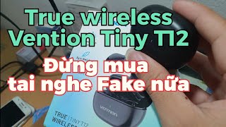 Tai nghe true wireless Vention Tiny T12. Tàu quá giỏi. Hàng chính hãng quốc dân.