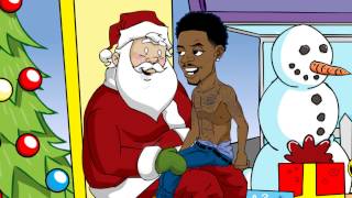 Chief Keef and Rich Homie Quan sit on Santa's Lap