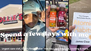 VLOG | I got sick, come with me to Ollies, Dollar Tree haul, grocery run + haul, cook with me & more