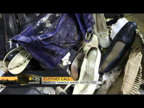 Imelda Marcos' shoe collection ruined