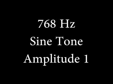 768 Hz Sine Tone Amplitude 1
