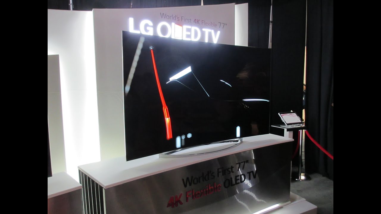 LG flexible TV screen, see the 4K OLED bend at CES 2014 - YouTube