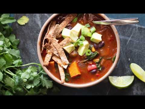 Vegan Black Bean Enchilada Soup | Instant Pot