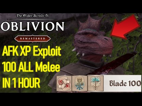 INSANELY FAST AFK Melee Leveling Exploit, Level 100 FAST, Blunt, Blade, Hand to Hand Elder Scrolls 4