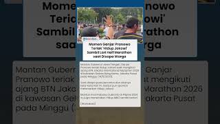Viral Momen Ganjar Pranowo Teriak 'Hidup Jokowi' Sambil Lari Half Marathon saat Disapa Warga