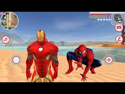 Süper Kahraman Demir Adam Oyunu - Super Iron Rope Hero - Fighting Gangstar Crime - Android Gameplay