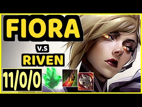 ALOIS (FIORA) vs RIVEN - 11/0/0 KDA TOP GAMEPLAY - EUW Ranked GRANDMASTER