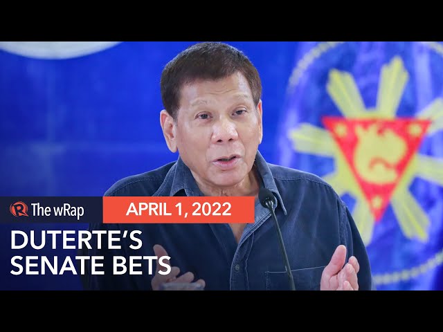 Duterte endorses 8 other Senate bets not in PDP-Laban list