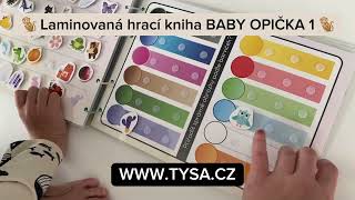 OPIČKA 1 - BABY - Úkoly na suchý zip. Barvy, stíny, tvary
