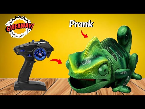 RC Realistic Prank Chameleon Lizard || Unboxing & Testing || #lizard