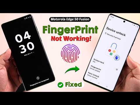 Moto Edge 50 Fusion Fingerprint Sensor Not Working? - How to Fix Motorola Finger Lock!