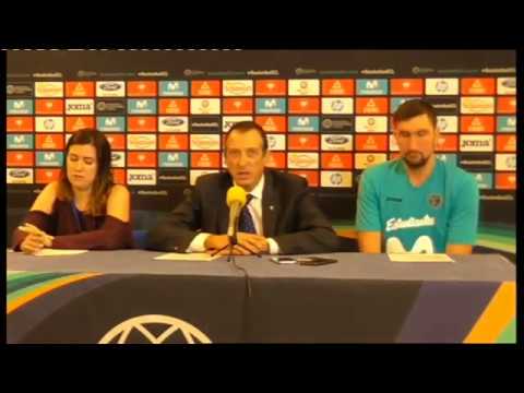 Rueda de prensa post partido Movistar Estudiantes - Rosa Radom (Basketball Champions League)
