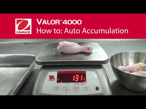 Automatyczne sumowanie przy użyciu wagi do żywności OHAUS z serii Valor™ 4000