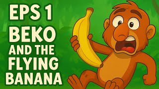 Download lagu Episode 1 : Beko and the Flying Banana 🍌 | Funny Jungle Monkey Cartoon for Kids mp3