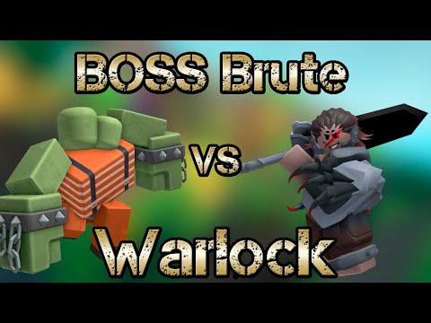 BOSS Brute VS One Warlock Roblox Tower Defense Simulator