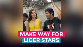 Ananya Panday And Vijay Deverakonda Ride A Mumbai Local For 'Liger' Duties