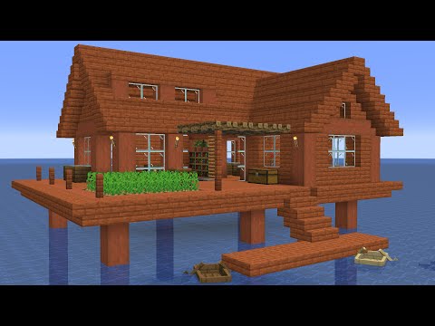 Insane Acacia Base Build on Water in Minecraft