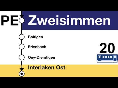 MOB / BLS Ansagen • GoldenPassExpress (GPX) • Montreux – Gstaad – Zweisimmen – Interlaken Ost