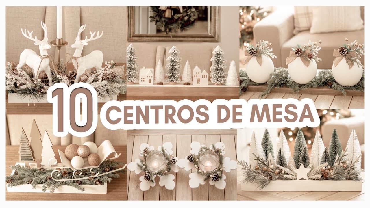 NAVIDAD🌲10 CENTROS DE MESA FÁCILES PARA DECORAR TU HOGAR + IDEAS ELEGANTES Y ECONÓMICAS 😮 Christmas.