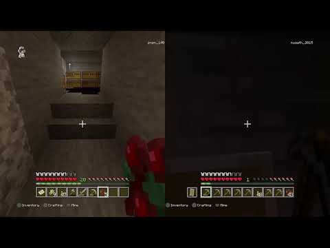 Splitscreen Minecraft survival (No commentary)