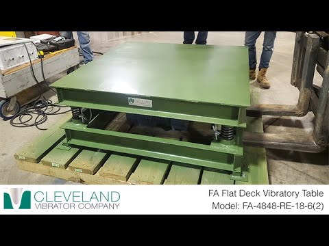 Flat Deck Vibratory Table for TPX (Calcium Silicate) in Bulk - Cleveland Vibrator Co.