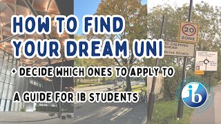 🔍  how to find your dream university + decide where to apply | ib stud