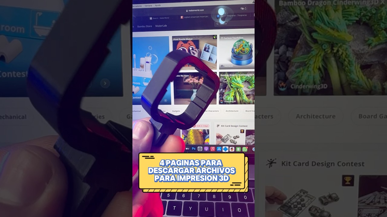 👑Mis 4 páginas favoritas, para descargar archivos para #Impresión3D 🚀🔥 #cults #makerworld #stl