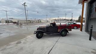 1930 Chevrolet Roadster Pickup Reverse into Garage