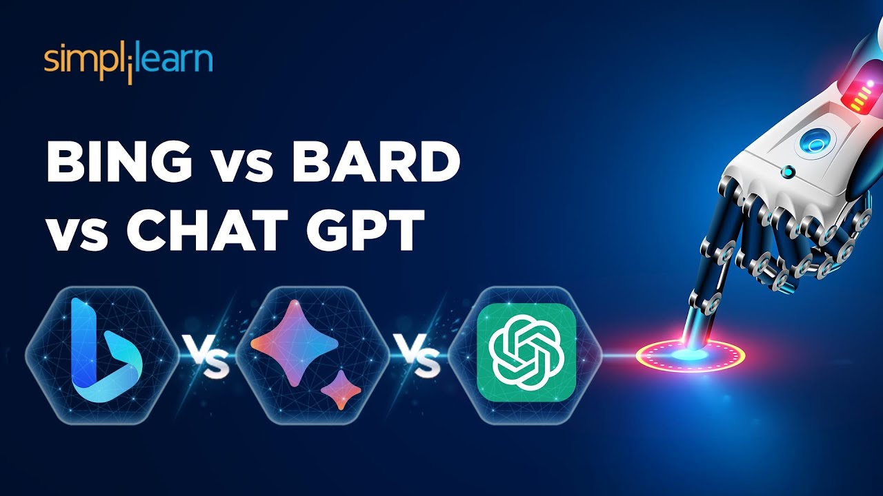 Bing vs Bard vs ChatGPT : Comparison | Is ChatGPT Still The Best Among All? | Simplilearn