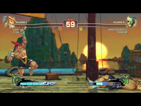 SSF4 Adon (Saito125) vs Sagat (KINGTIGER2012)