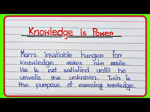 20lines Essay on Knowledge is Power in english|| Paragraph on Knowledge is Power ||