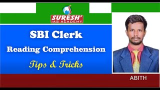 SBI Clerk | Reading Comprehension | Tips & Tricks | Abith | Suresh IAS Academy