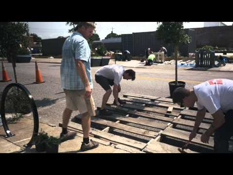 The Plot and Parklet Volunteer Day in Downtown Norfolk