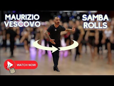 Maurizio Vescovo - Reverse Samba Rolls Latin dance lesson | Roma Dance Cup
