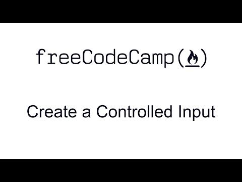 Create A Controlled Input React Free Code Camp