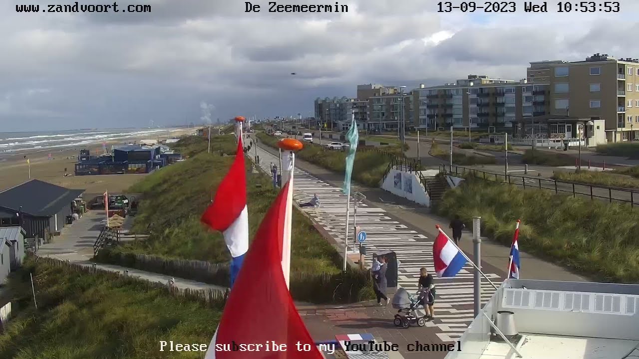 Live webcam view of Zandvoort Beachfront & Boulevard