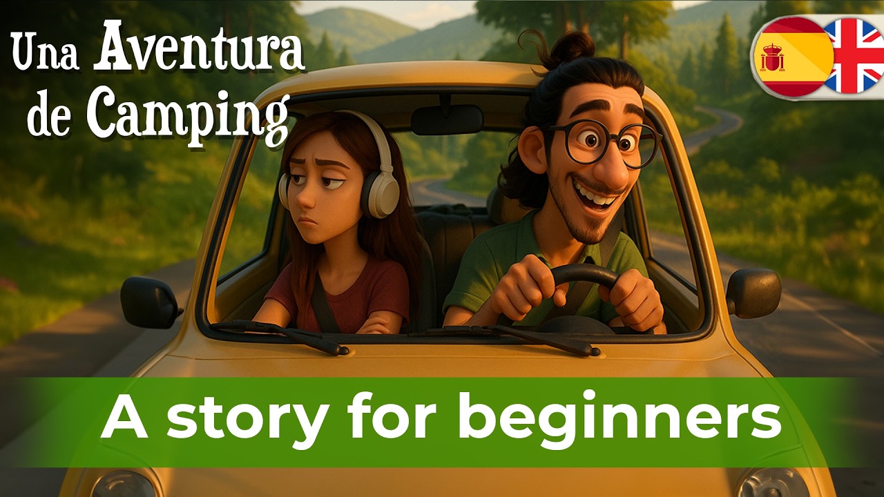 LET'S LEARN SPANISH with Funny Story (Camping adventure)