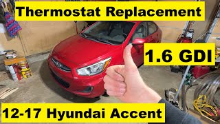 Thermostat Replacement Hyundai Accent 1.6 GDI 12 13 14 15 16 17 2012 2013 2014 2015 2016 2017