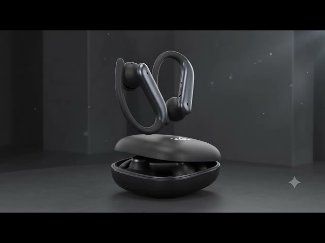 Auriculares Cool Gym inalámbricos Bluetooth deportivos con cancelación de ruido ANC Beige video