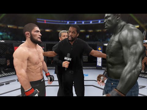 Khabib vs. Incredible Hulk - EA Sports UFC 4 - Epic Fight ☝️🦅