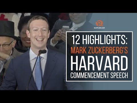 馬克祖克伯給畢業生的 12 個真心建議 (12 highlights: Mark Zuckerberg's Harvard commencement speech)