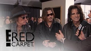Johnny Depp Rolls With Super Group to 2016 Grammys | Live from the Red Carpet | E! News