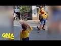 Boy Dresses Up As Woody And Surprises The Real Woody And Buzz At Disney L GMA