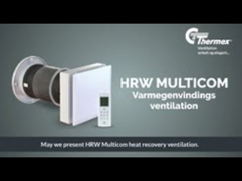 HRW Ø160 Multicom kosteusohjauksella ja kaukosäätimellä