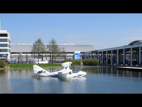 Flywhale two-seater amphibian aircraft at Aero Friedrichshafen 2017